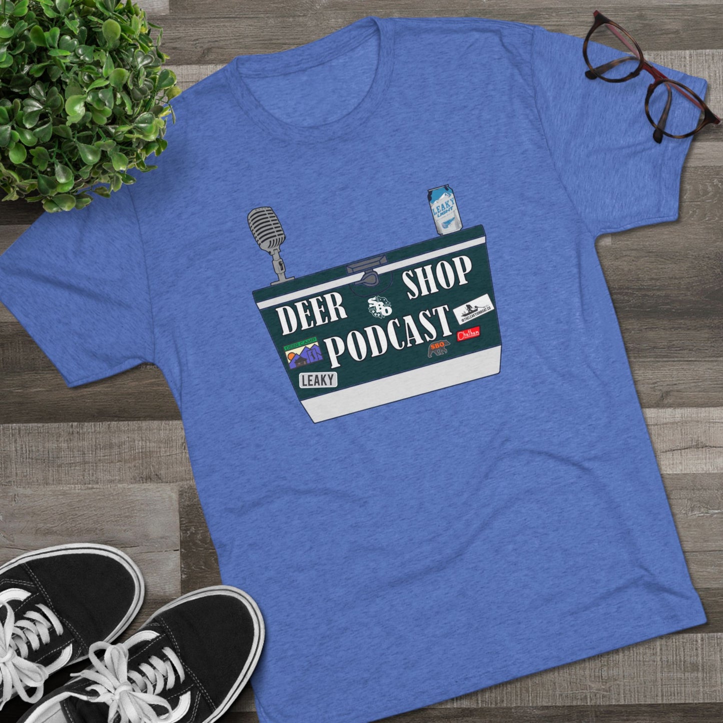 Deer Shop Podcast Tri-Blend Crew Tee