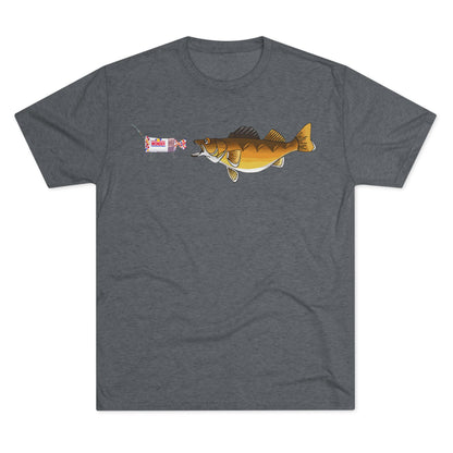 Walleye Chasing Wonderbread Bandit Tri-Blend Crew Tee