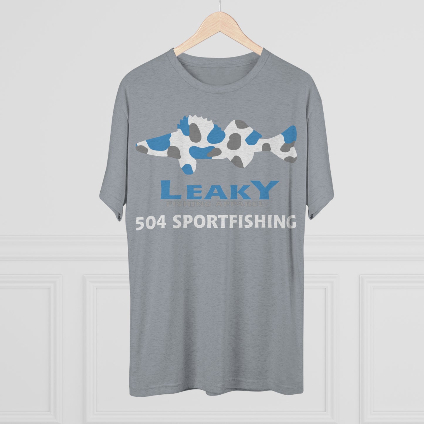 504 Sportfishing Blue Camo Crew Tee