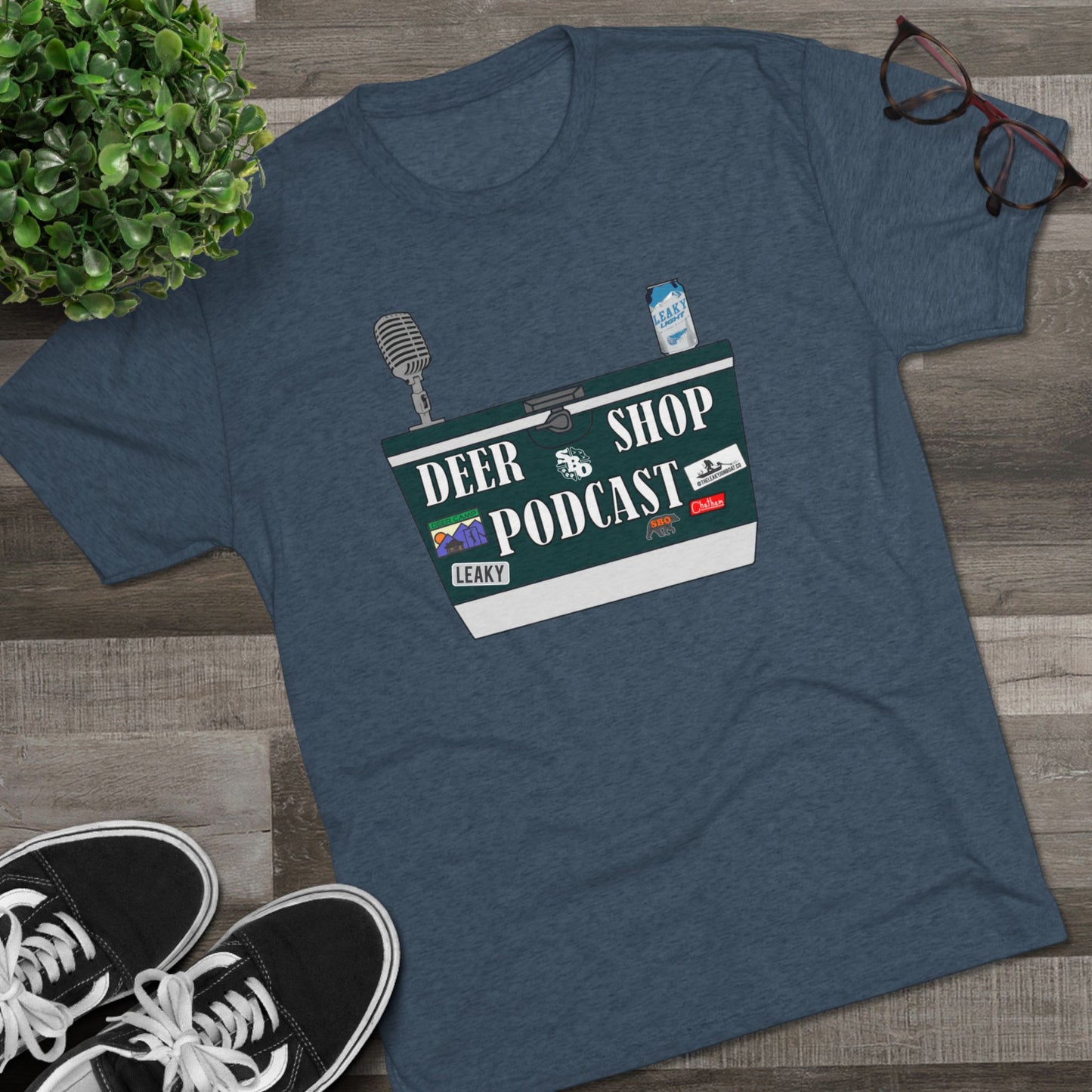 Deer Shop Podcast Tri-Blend Crew Tee