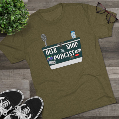 Deer Shop Podcast Tri-Blend Crew Tee