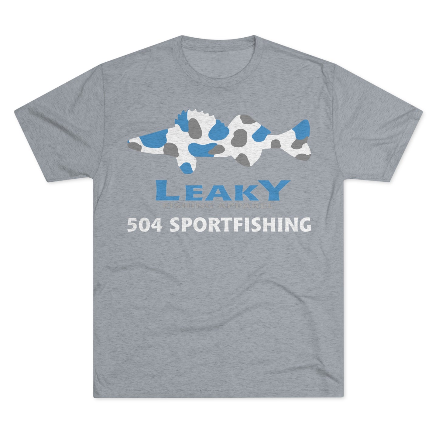 504 Sportfishing Blue Camo Crew Tee