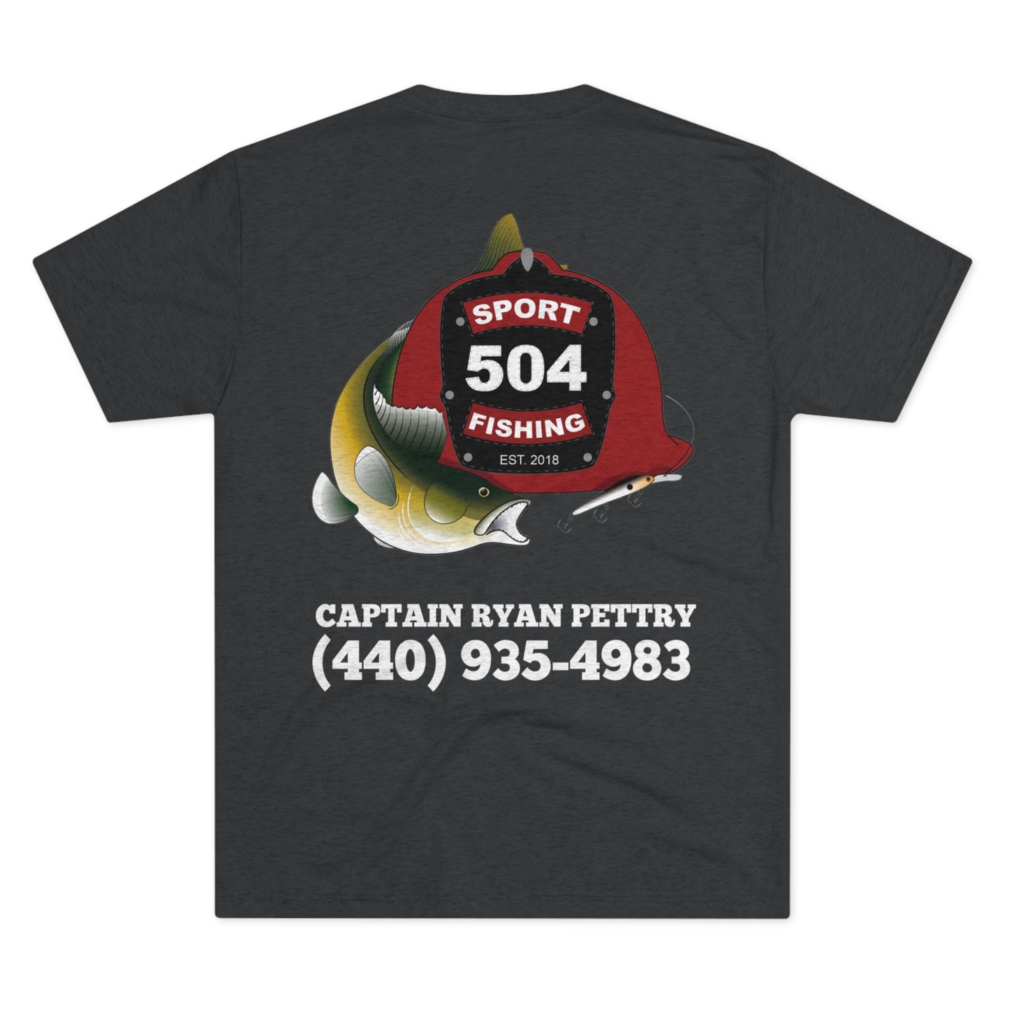 504 Sportfishing Red Camo Crew Tee