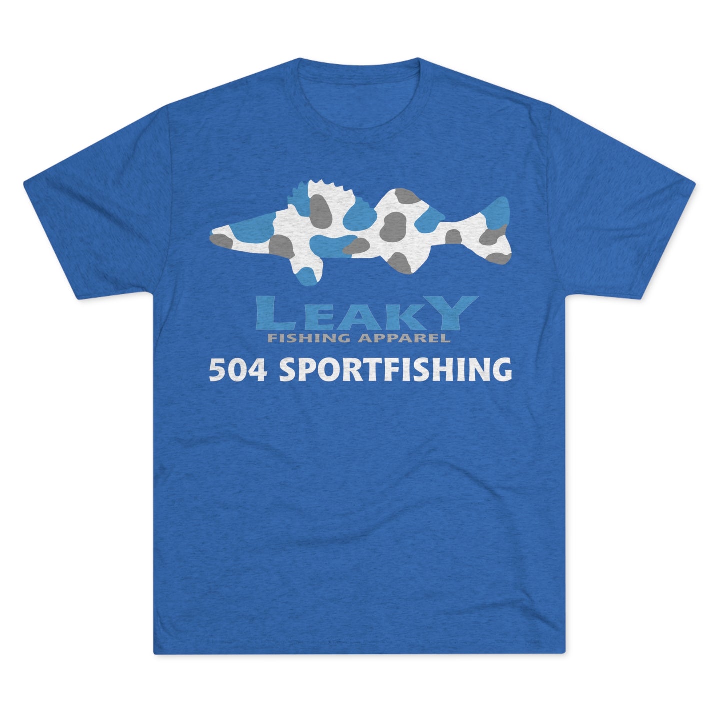 504 Sportfishing Blue Camo Crew Tee