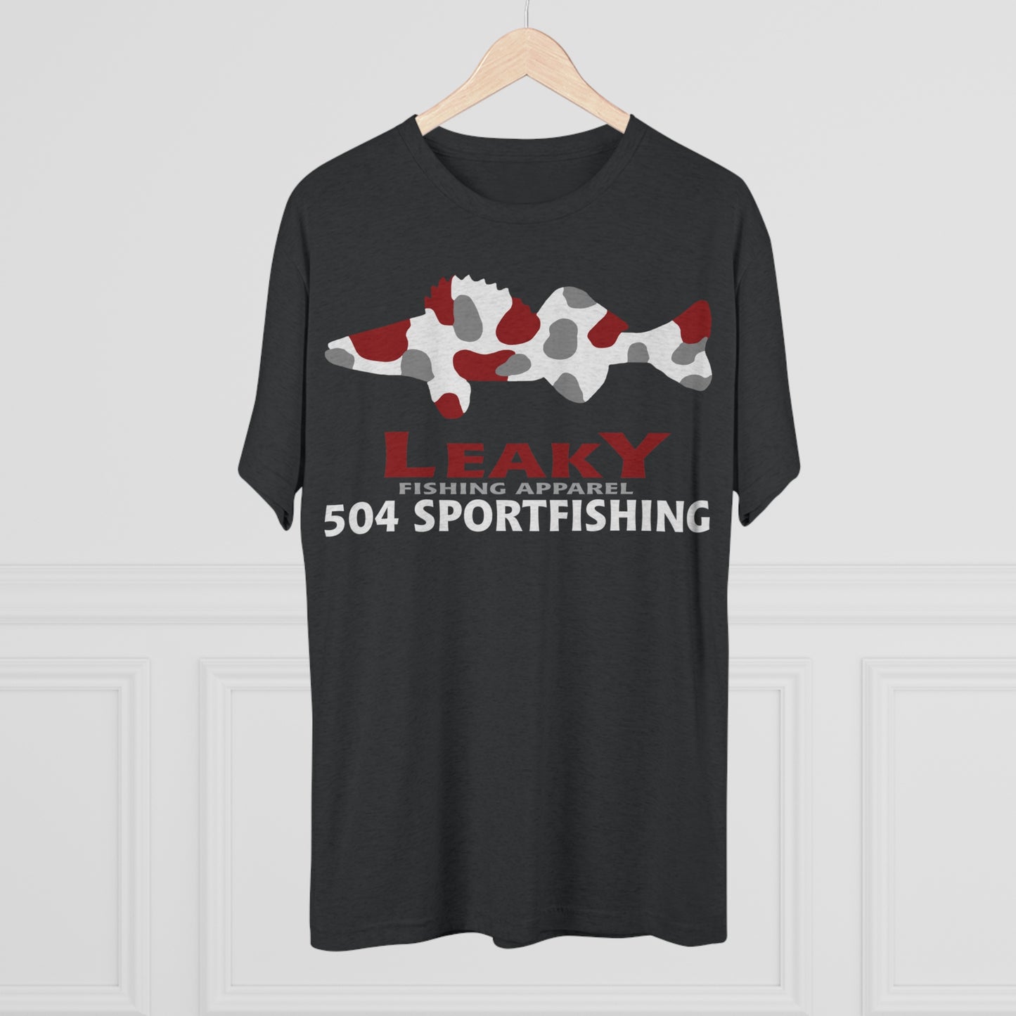 504 Sportfishing Red Camo Crew Tee