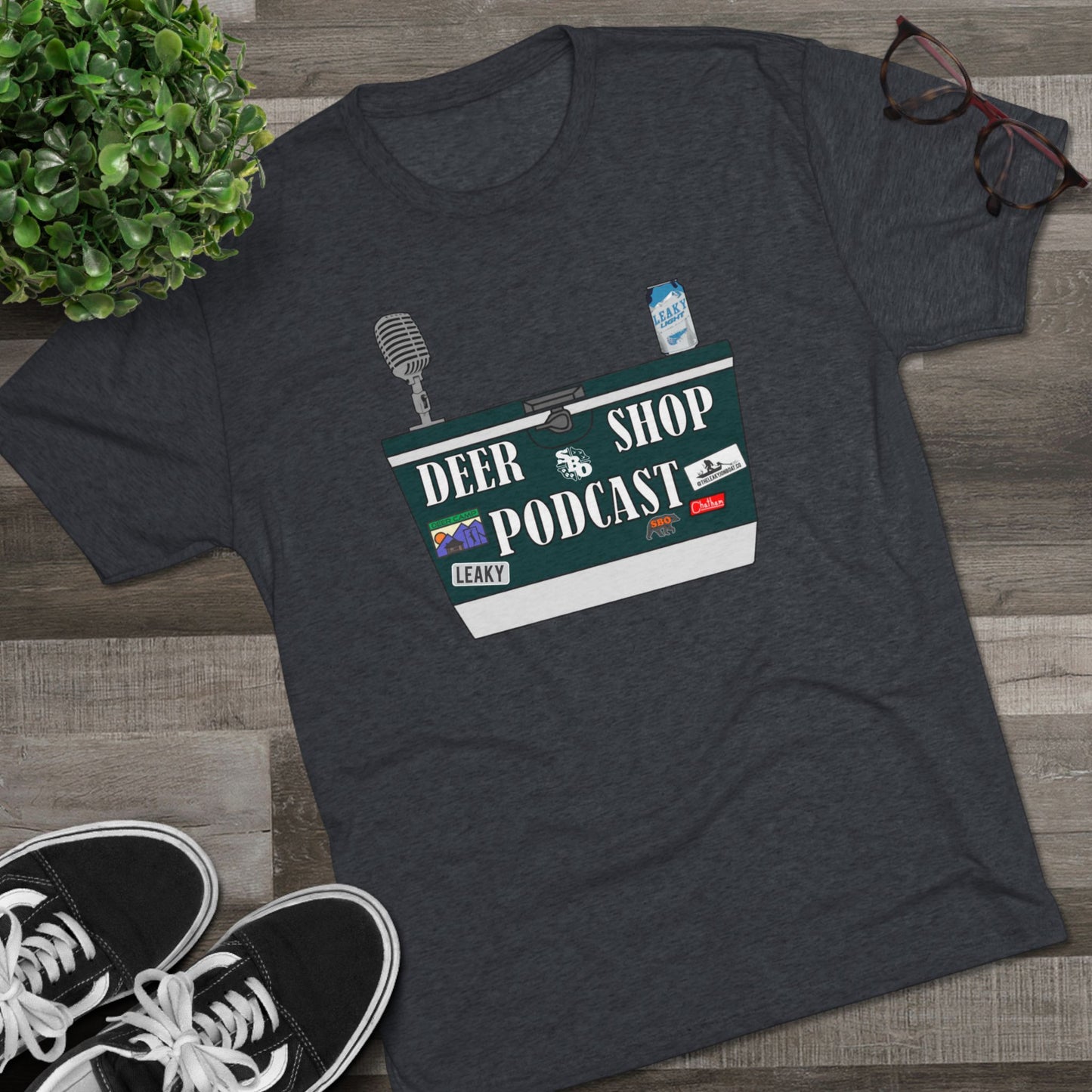 Deer Shop Podcast Tri-Blend Crew Tee