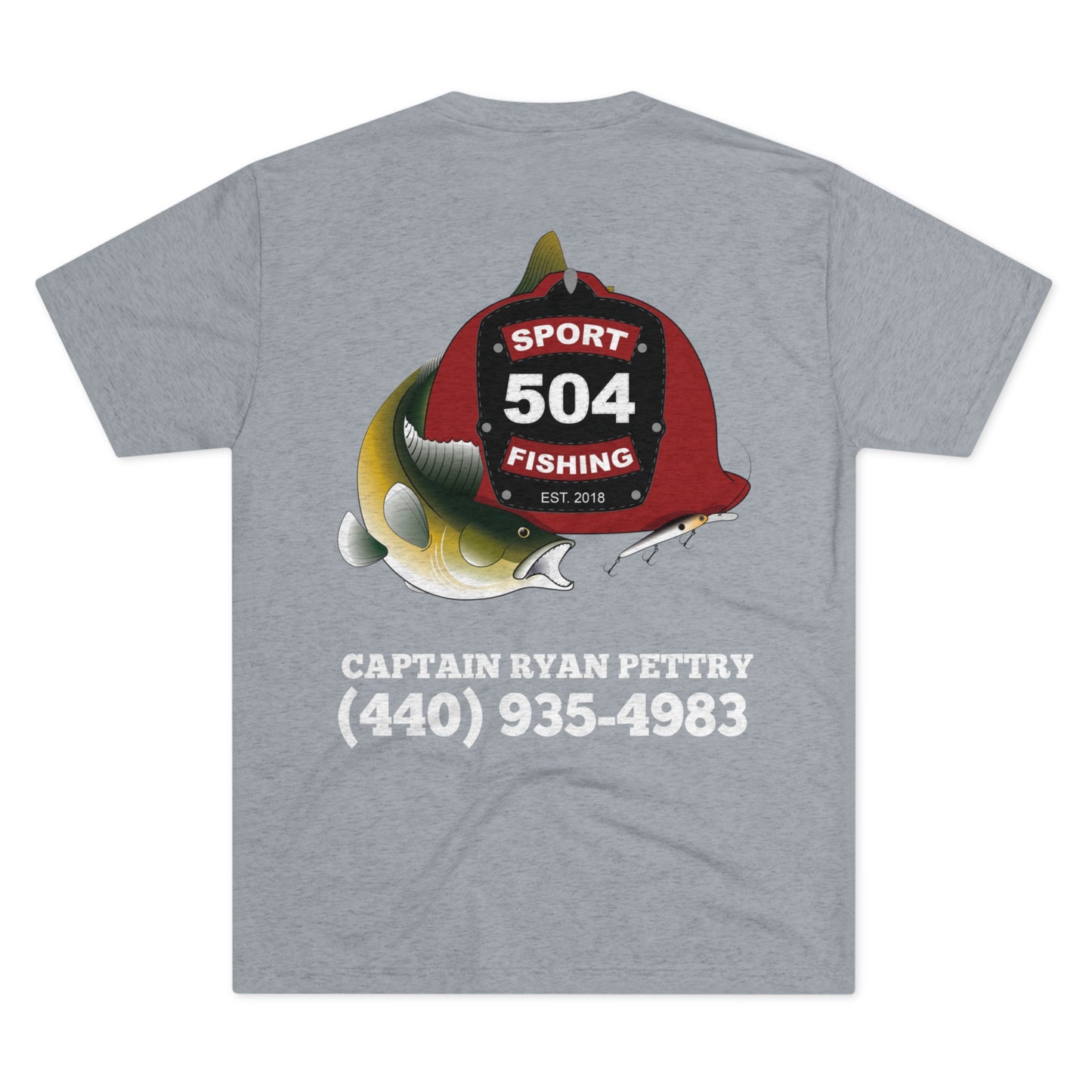 504 Sportfishing Red Camo Crew Tee