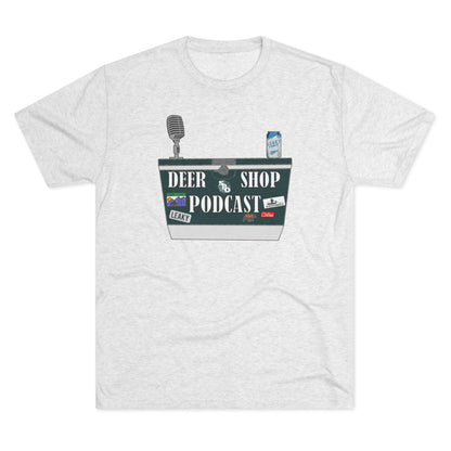 Deer Shop Podcast Tri-Blend Crew Tee