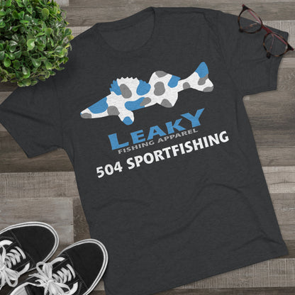 504 Sportfishing Blue Camo Crew Tee