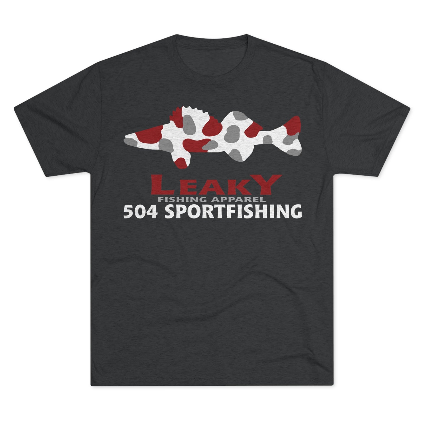 504 Sportfishing Red Camo Crew Tee