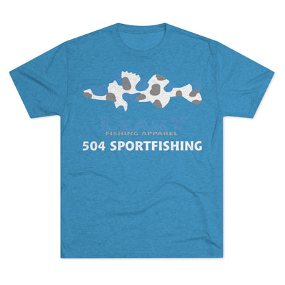 504 Sportfishing Blue Camo Crew Tee