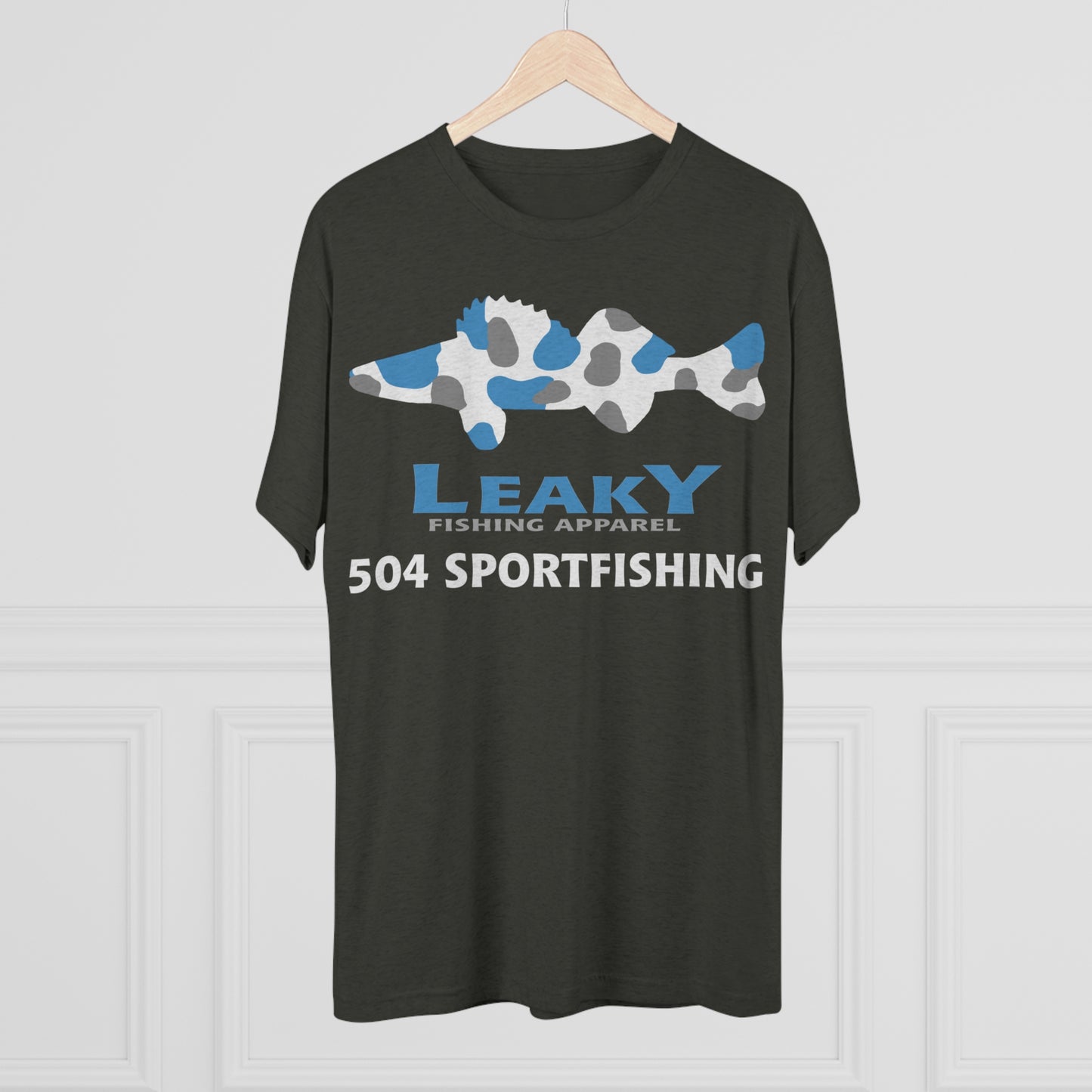 504 Sportfishing Blue Camo Crew Tee