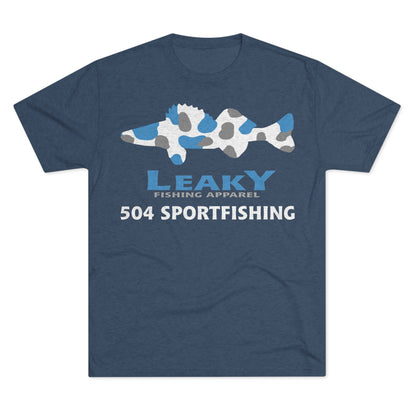 504 Sportfishing Blue Camo Crew Tee