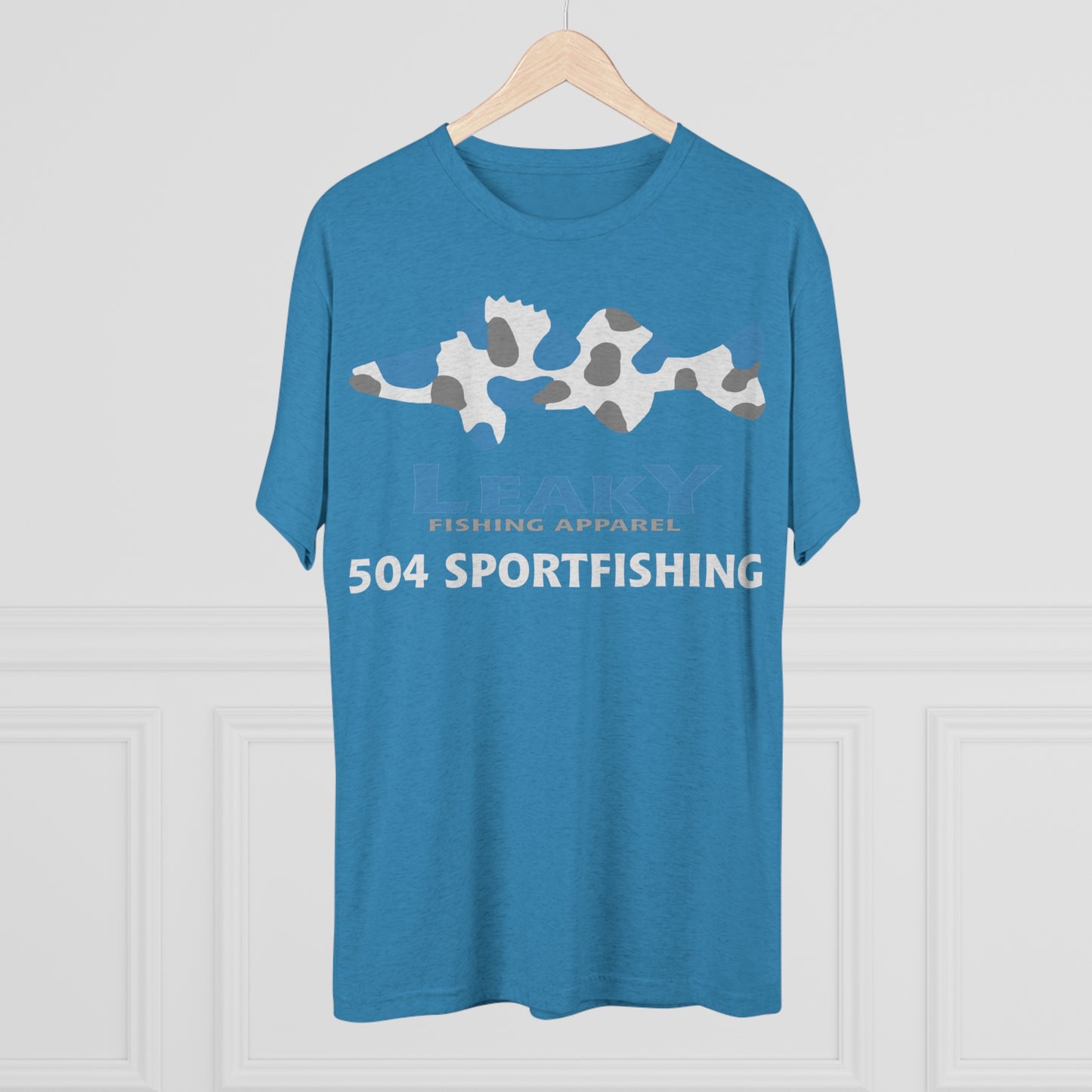 504 Sportfishing Blue Camo Crew Tee