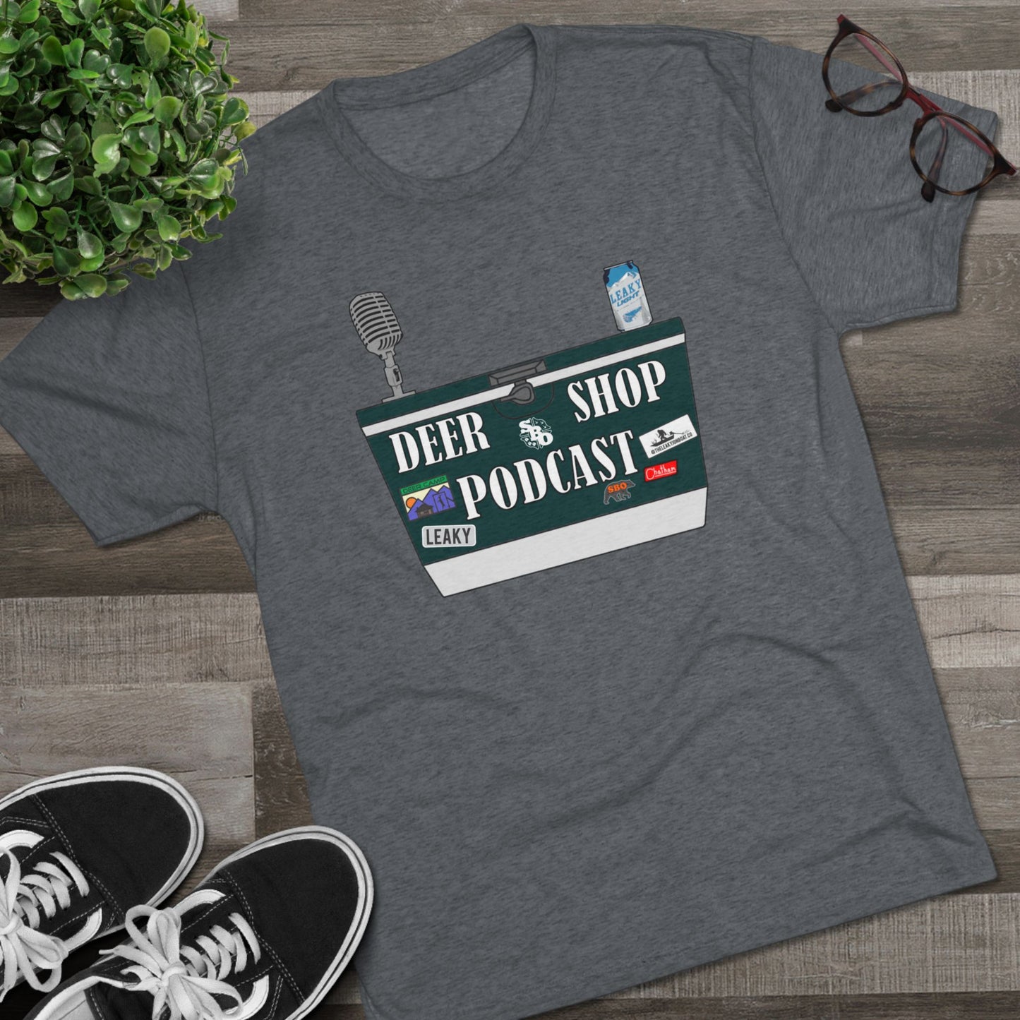 Deer Shop Podcast Tri-Blend Crew Tee