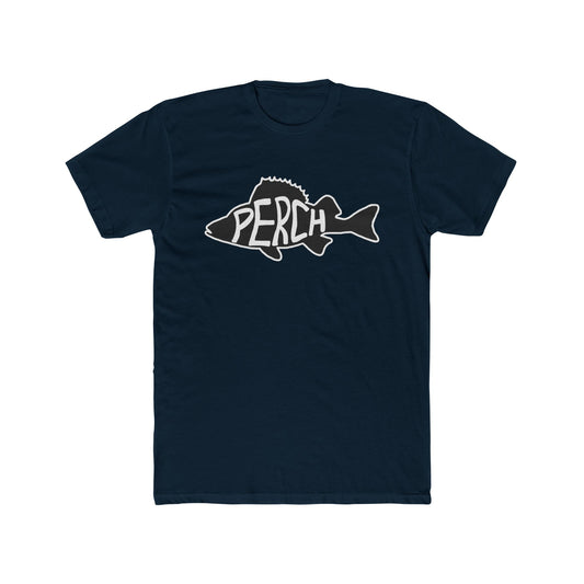 perch t-shirt lake erie walleye fishing crew tee 